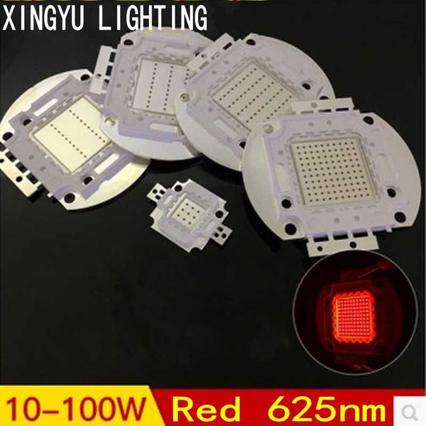 

light beads led lamp 10 20w 30w 50w 100w high power integrated source highlight red 620-625nm