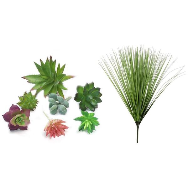 

decorative flowers & wreaths promotion 7 pcs green artificial plants 4pcs 60cm leave simulation leaf onion