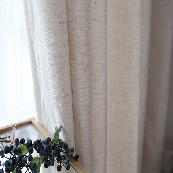 

japane cotton linen curtain tulle beige yarn for living room bedroom balcony study custom & drapes