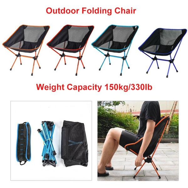 

fishing accessories outdoor ultralight folding camping chair high load portable seat tools bbq beach hiking picnic backpacking travel