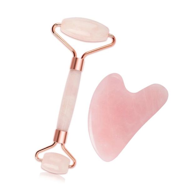 

full body massager natural skin care tools facial massage roller guasha board double heads jade stone face lift relaxation beauty n