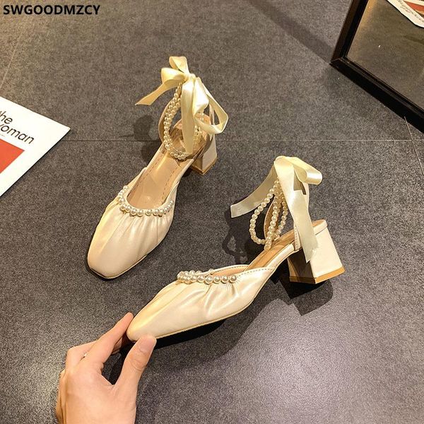 

sandals slingback shoes ladies and high heels women pumps chunky summer 2021, Black