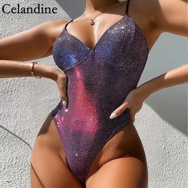 

celandine fashion sleeveless v neck skinny bodysuit women glitter powder bodysuits casual body streetwear spring 2021 women's jump, Black;white
