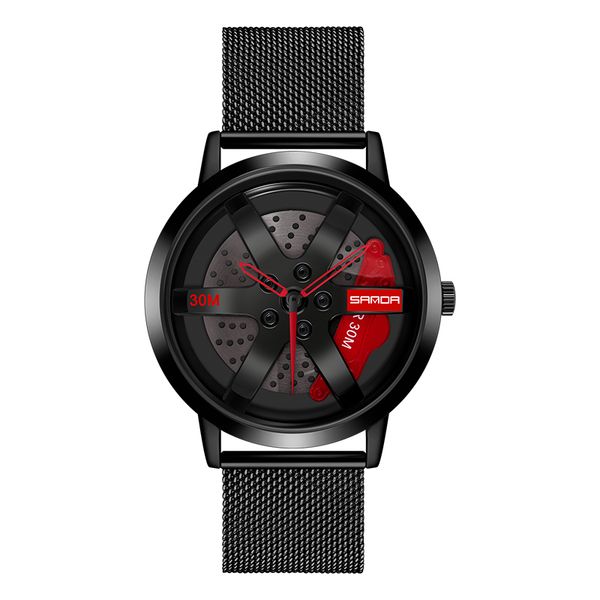 

fashion brand quality luxury watches work quartz movement watche stainless steel mesh strap waterproof, Slivery;brown