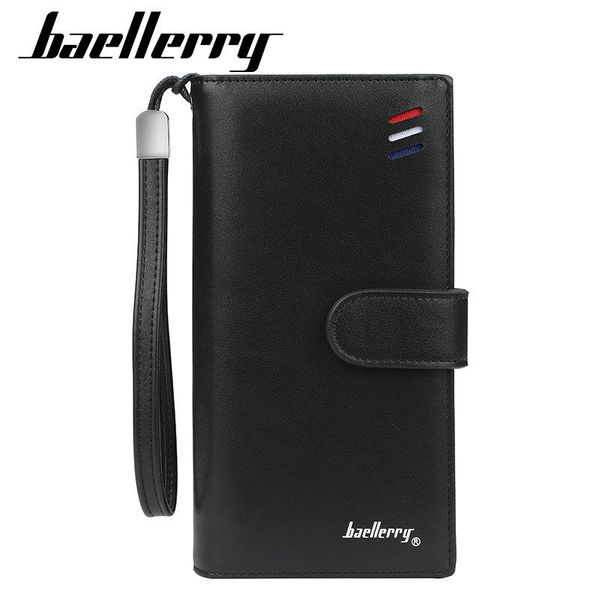 

wallets men's long wallet european and american simple mobile phone bag large capacity business clutch, Red;black