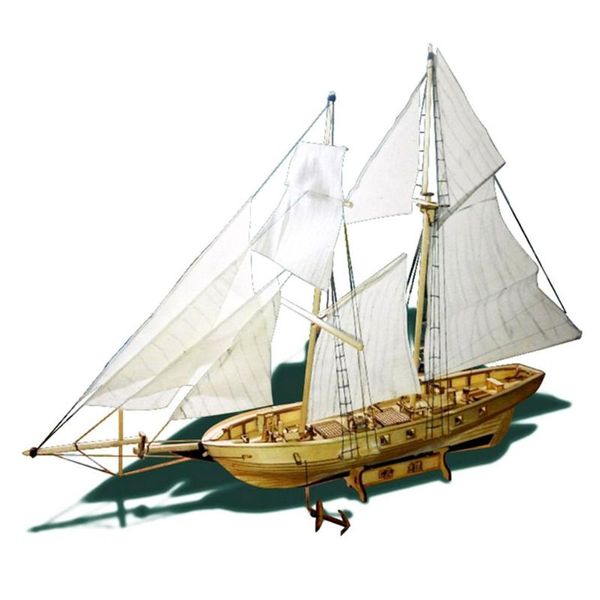

decorative objects & figurines diy wooden sailboat assembly model assembling building kits ship harvey toys