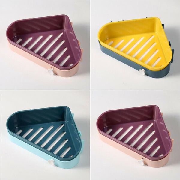 

punching drain rack tripod suction wall bathroom shelf hanging storage cup kitchen accessories shelves