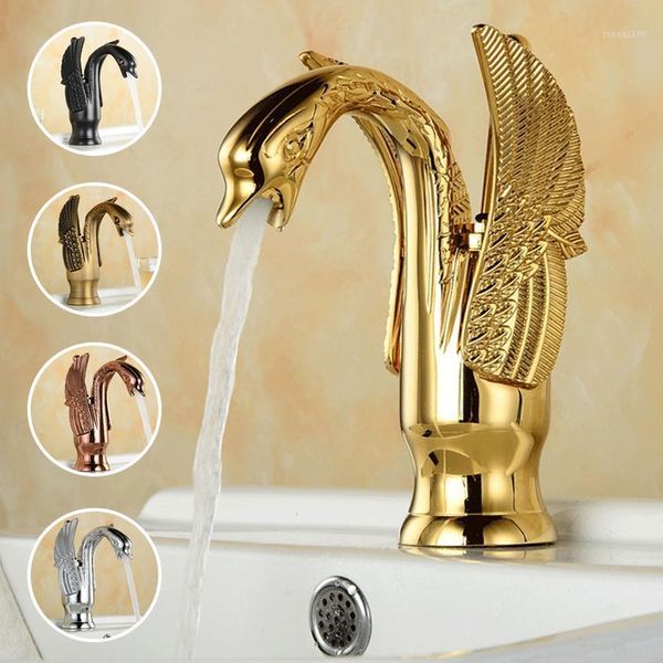 

bathroom sink faucets gold luxury basin vintage brushed water tap copper and cold single hole mixer wash faucet1