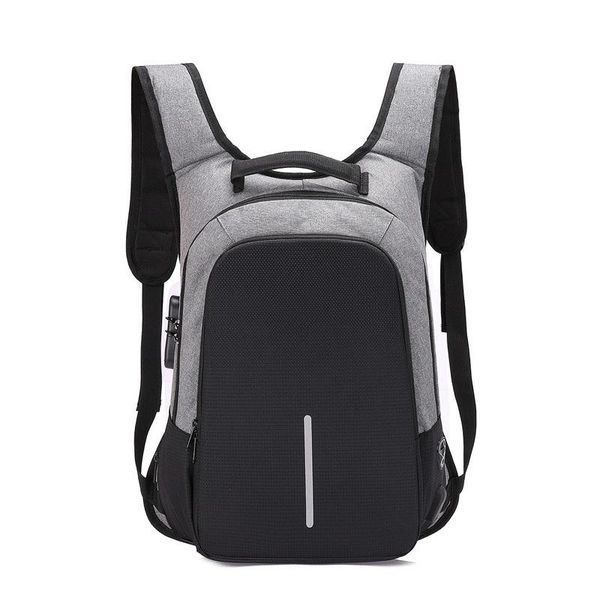 

backpack men wear-resistant oxford cloth multifunction usb charging anti thief lapbackpacks male travel bags book bag