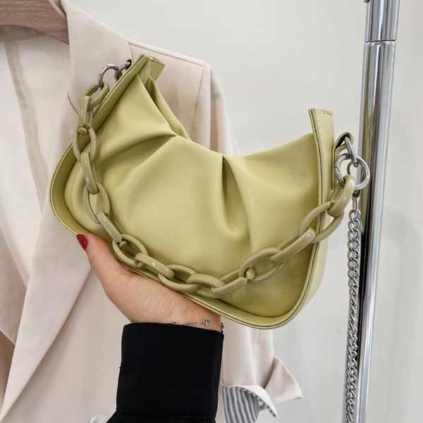

shoulder bags bag women 2021 summer style ladies chain folds underarm fashion trend simple one diagonal