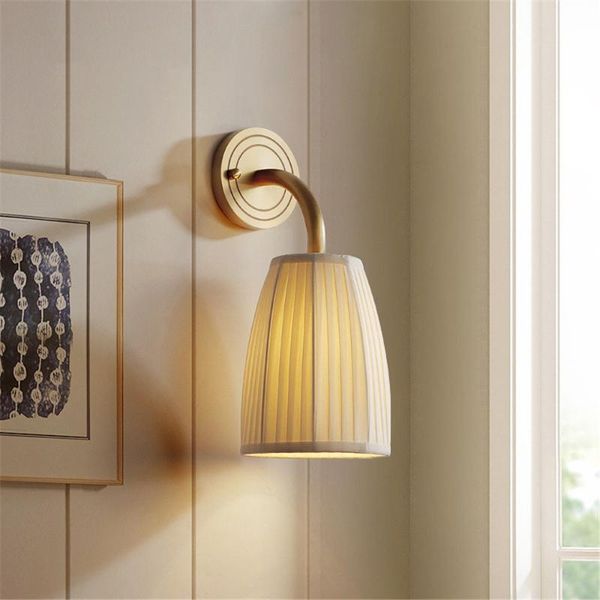 

wall lamp modern copper led lights for living room bedroom bedside nordic creative tv background home lighting fixture