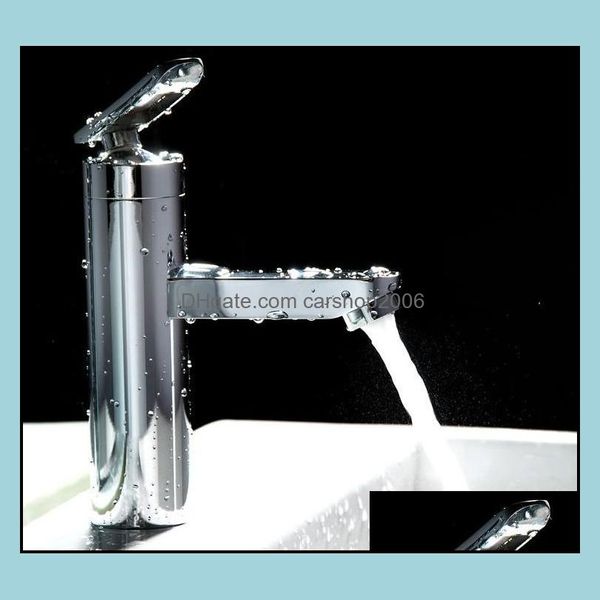 Banyo Lavabo musluk musluklar, ev bahçesi musluk olarak duşlar. Tek kol lavabo lavabo uzun kap havzası br-9118 Drop deliv