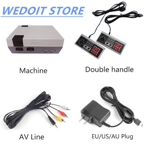 

retro mini tv handheld game console video built-in 500 different games pal&ntsc dual gamepad portable players