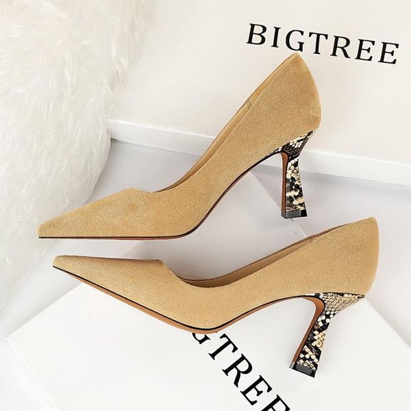 

dress shoes pointed toe women pumps spring autumn high heels mixed colors ladies shallow stiletto party wedding large size, Black