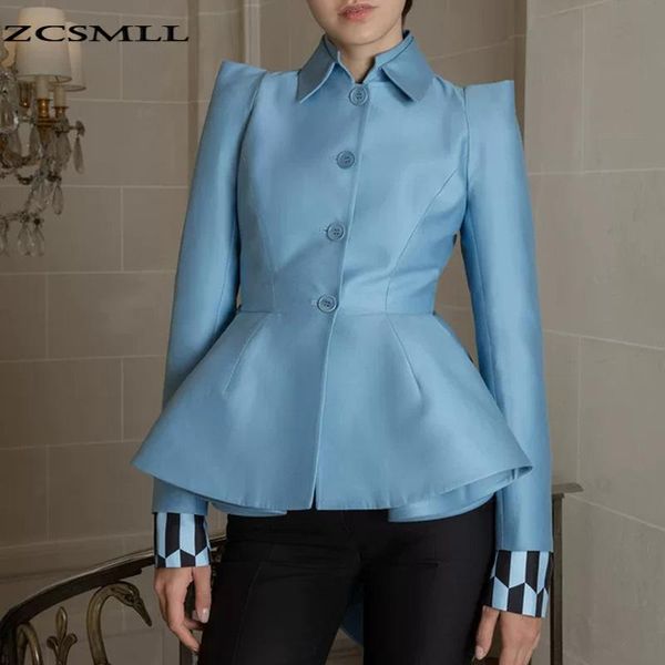 

coats and jackets women 2021 autumn fashion retro lapel single-breasted design irregular back jacket women's, Black;brown