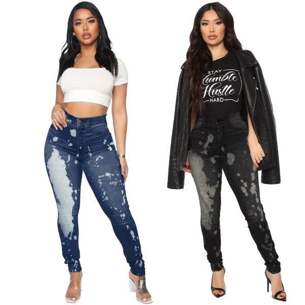 

plus size pants for women jeans 2021 streetwear high waist long vintage casual denim trouser 3xl women's, Blue