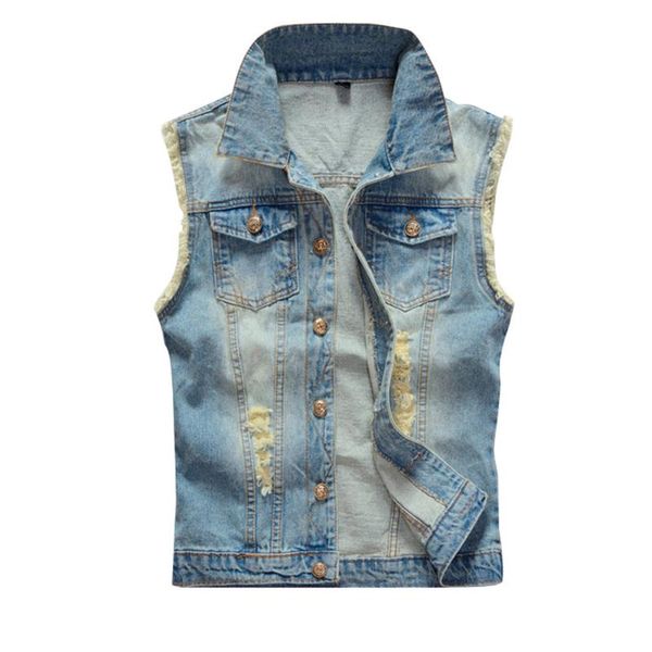 

spring casual vintage washed denim vest hip-hop punk simple plus size men loose multi-pockets sleeveless street waistcoat men's jackets, Black;brown