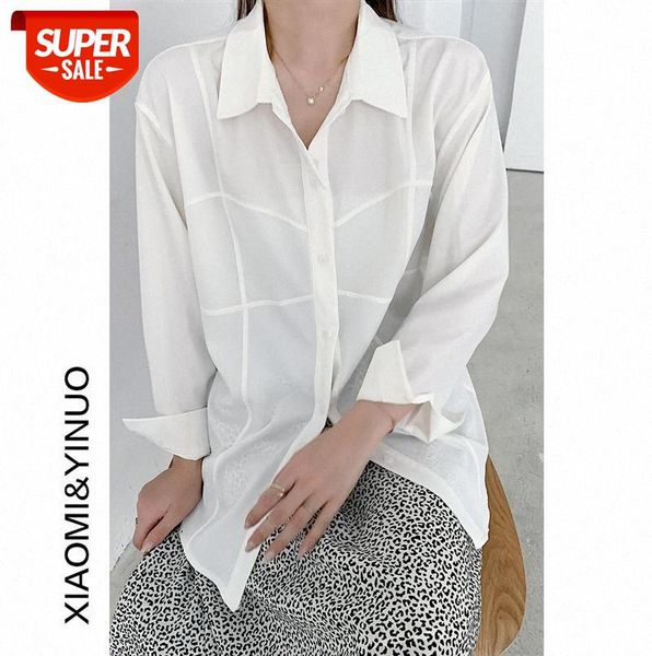 

[ou fan] 7534 retro hong kong flavor long-sleeved salt shirt female design niche #h395, Black;gray