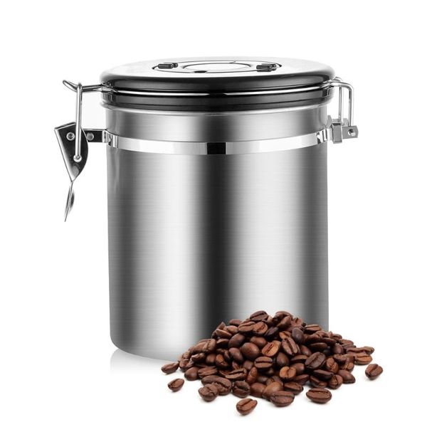 

storage bottles & jars lasperal stainless steel airtight sealed canister coffee flour sugar container holder can for beans