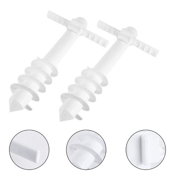 

outdoor pads 2pcs beach umbrella bases camping five-spiral (white)