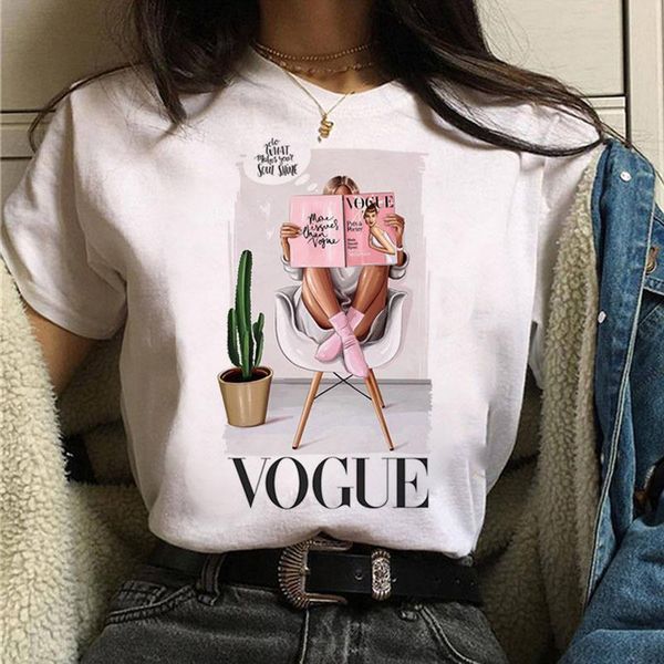 

women's t-shirt a25 vogue printing t shirt harajuku trend style o-neck summer short sleeve casual streetwear white tshirt