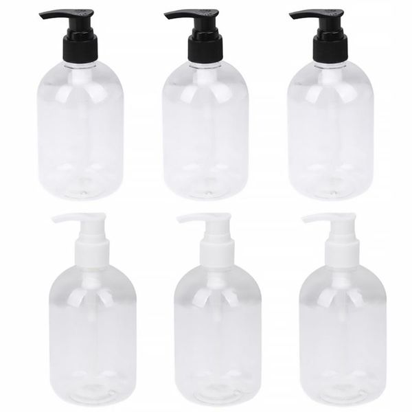 

6pcs useful shower bottles containers toiletry refillable shampoo container liquid bottle for home bathroom (350ml, storage & jars