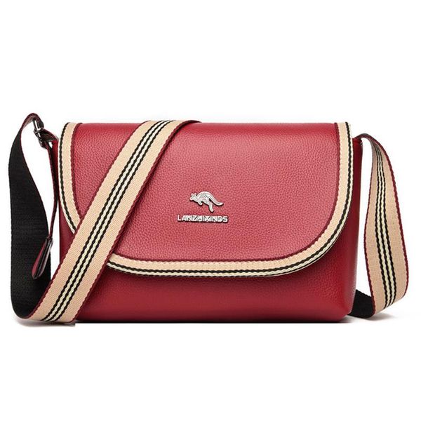 

vintage fashion femaletote bag leather women's designer handbags adjustable shoulder strap messenger bags cross body