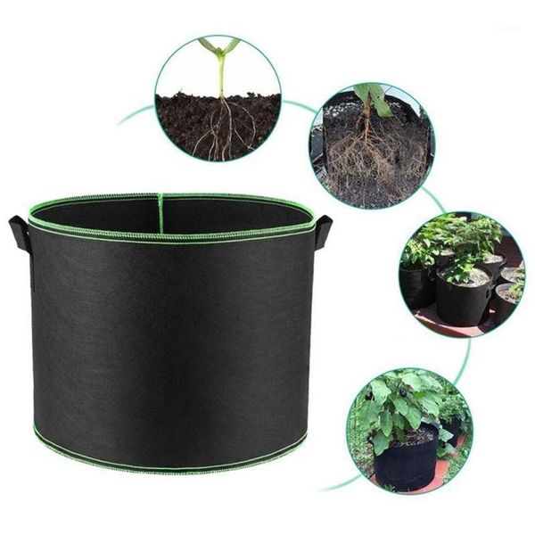Plantadores Pots! Plantando saco para jardim de berçário crescer sacos ferramentas de jardinagem / alças redondas recipiente de aeração