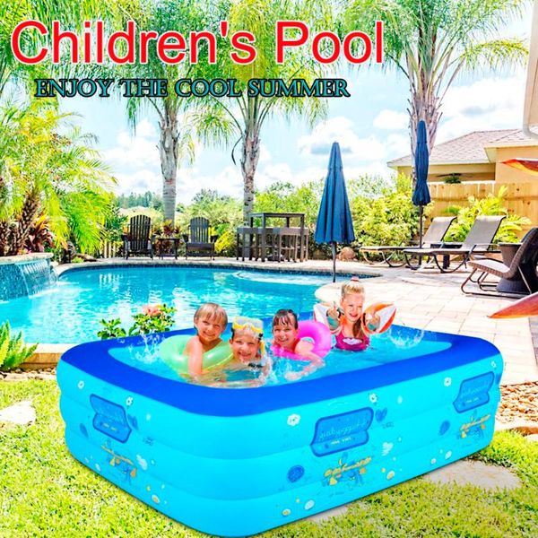 

children inflatable pool bathing kids home outdoor large swimming summer water fun play square & accessories