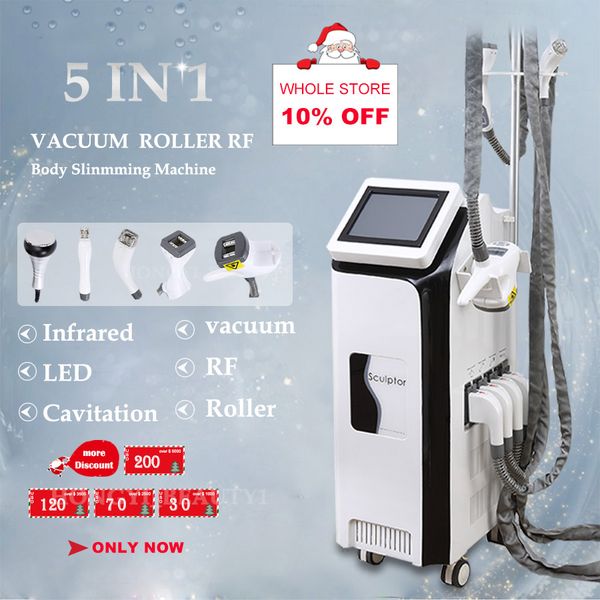 

infrared laser and rf shaping machines factory price vacuum roller cavitation body slimming weight loss beauty machine