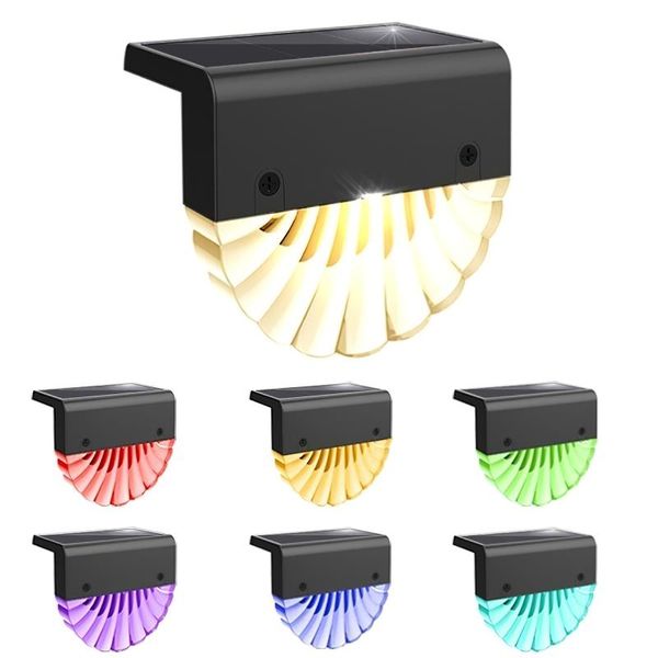 

solar lamps 4pcs led lights step deck outdoor waterproof powered garden lamp decoration for patio stair yard fence