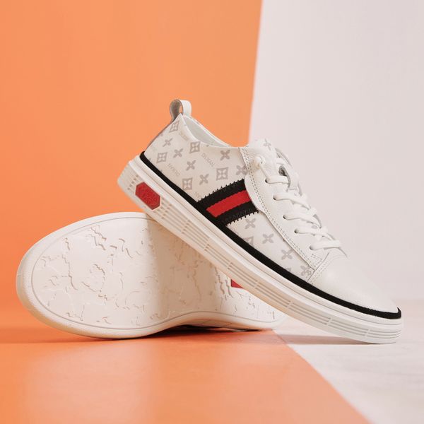 

fashion casual-shoes stylish white paints dress shoes daily sneakers d8830, Black