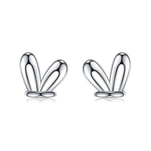 

stud creative earring women 999 silver party fine jewelry sweet delicate animal ear accessories fashion, Golden;silver