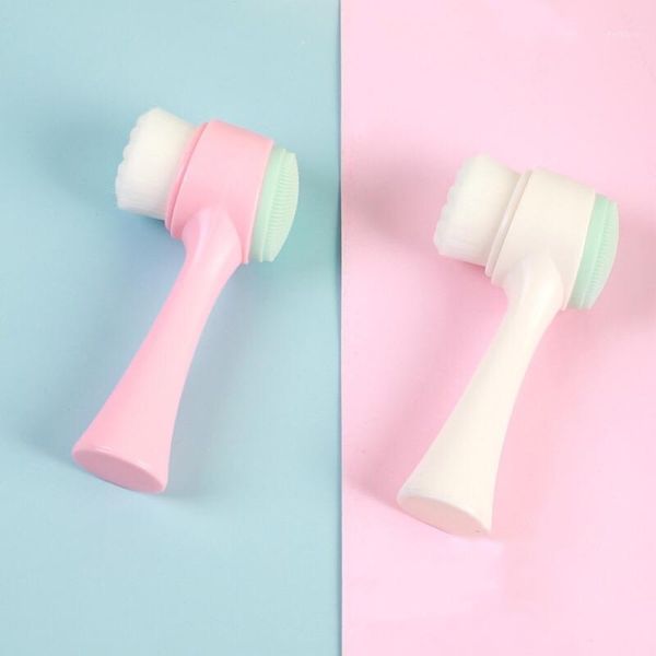 

silicone double-sided manual massage brush washing to clean instrument cleaning soft and hard hai1