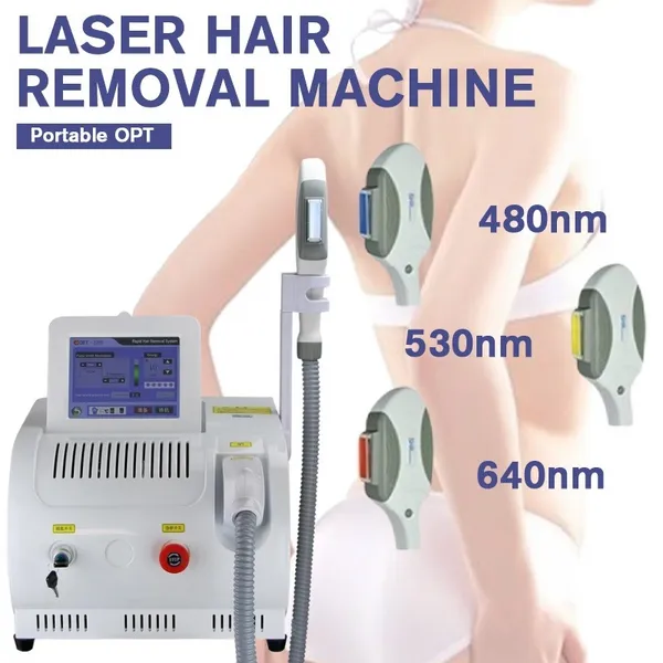 Epilatore laser IPL Depilatore Macchina per la depilazione estetica OPT HR Strumento Laser a diodi Approvato Trattamento veloce e confortevole indolore