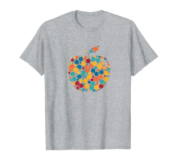 

dots apple shirt orange red teal blue dot day gifts t-shirt, White;black