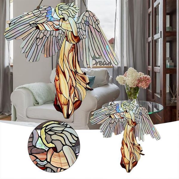 

decorative objects & figurines angel ornament stained pendant window hanging suncatcher acrylic decoration crafts panels