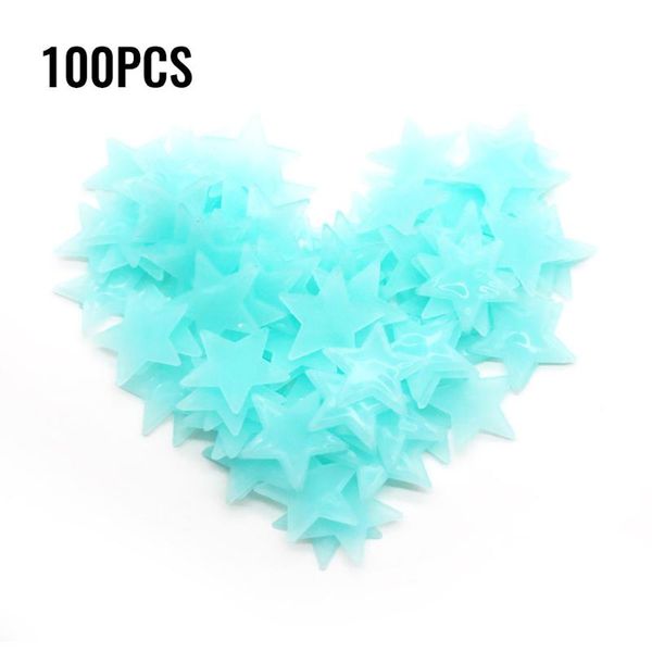 

wall stickers home decals stars kid bedroom decor 100pcs/set fluorescent sticker