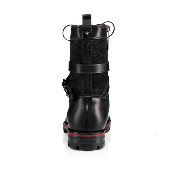 

dress shoes black horsehair ankle boots man round toe cross belt real leather low heel for men winter 6zuq