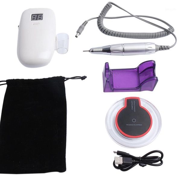 

portable nail polisher wireless induction charging 35000rpm manicure set pedicure tool1