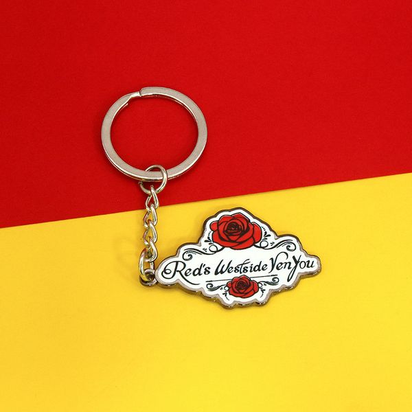 

paint metal keychain cartoon character keychain pendant creative gift, Silver