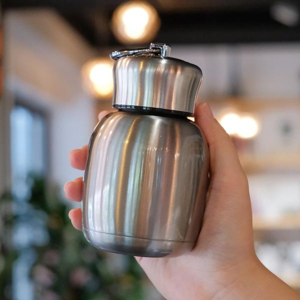 

water bottles mini thermoses bottle container 200ml stainless steal drinkware garrafa termica inox home garden ab50bwb