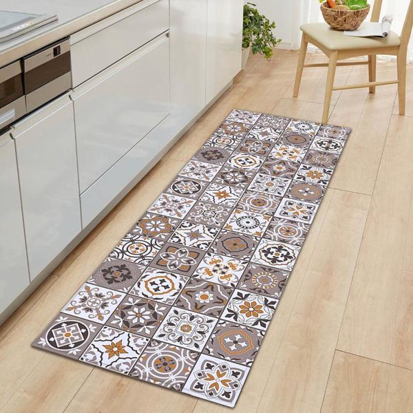 

bohemia home kitchen floor mat rugs anti-slip boho bathroom carpet door entrance for living room banthroom bedroom carpets