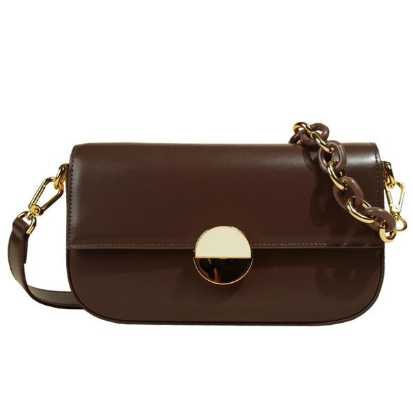 

evening bags purses and handbags luxury designer 2021 round lock chain shoulder handbag underarm bag all-match leather