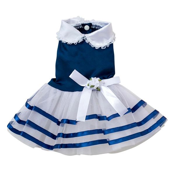 

dog apparel lace sailor stripes skirt for dogs dress princess pet clothing summer tutu dresses