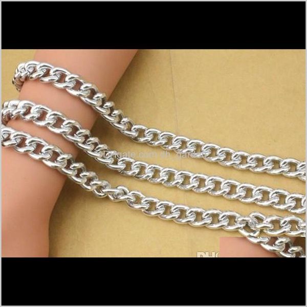 

chains findings & components jewelry1m /lot 13*17mm gold /sier aluminum bk chain for jewelry making diy chunky choker necklace material f807, Silver