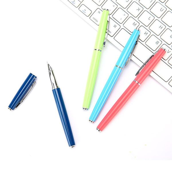 

metal luxury fountain pen box business writing signing calligraphy pens office school stationery supplies