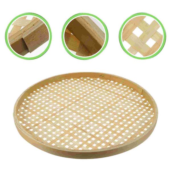 

kitchen storage & organization bamboo weaving basket multi-purpose sieve practical