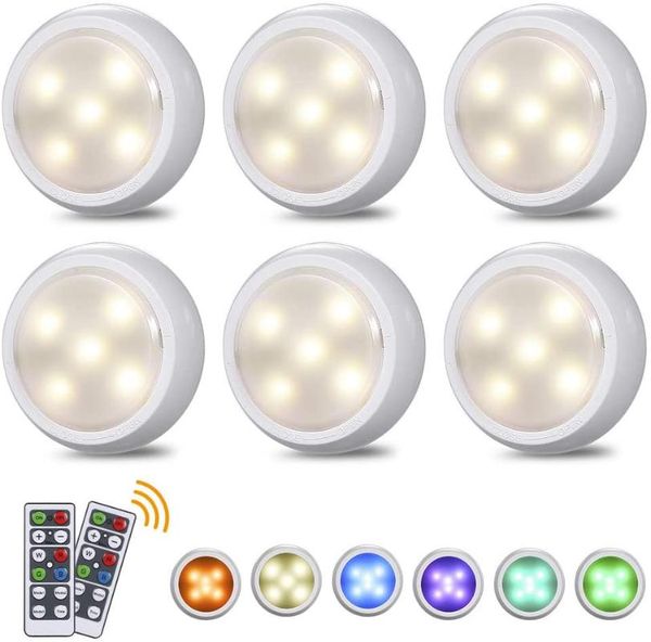

under cabinet light rgb 16 colors touch dimmable puck night battery usb charging stair kitchen cupboard wardrobe