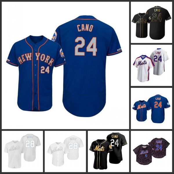 

new york mets men 28 j.d. davis dizzle 24 robinson cano women youthjersey, Black